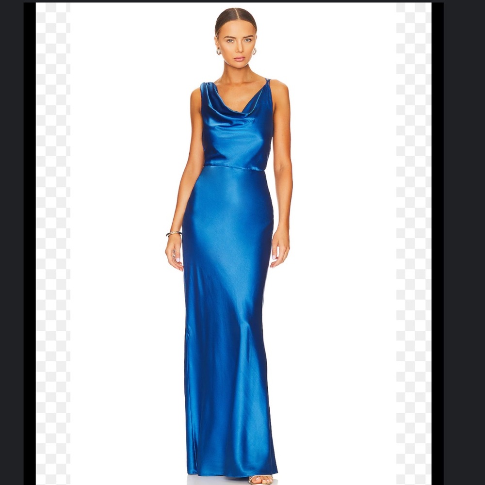 VERONICA BEARD Sanderson satin maxi dress sz 6 #B2